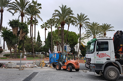 Destrucción de la avenida de las Palmeras